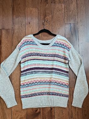 Multicolor Striped Knit Sweater - Women